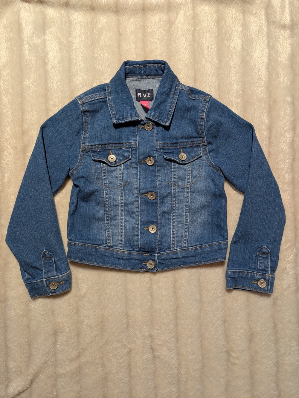 The Children's Place Girls' Blue Denim Jean Jacket Size S 5/6